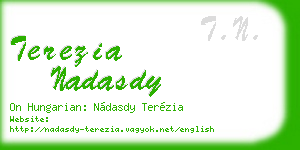 terezia nadasdy business card