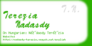 terezia nadasdy business card